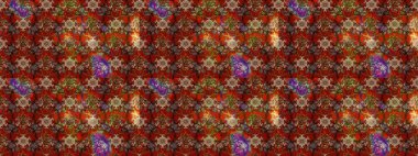 Şirin çiçekler. Çizgi çizimi kalıbı. Raster Moda kumaş deseni.