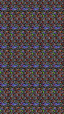 Çiçek ve yapraklı karalama şeklinde Raster çiçek deseni. Tarafsız renklerde bahar çiçekleri. Raster illüstrasyonu.