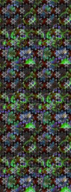 Raster illüstrasyonundaki çiçek desenli çizim. Renkli Bahar Teması eskiz kalıbı. Düz Çiçek Elementleri Tasarımı. Gri ve siyah renkte çiçekler.