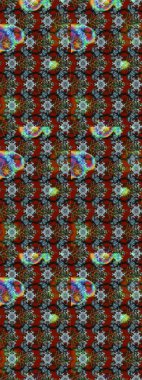 Hediye ambalaj kağıdı, tebrik kartları, posterler ve pankart tasarımı. Çiçekler kırmızı, gri ve mavi renklerde. Raster düz çiçek çizim deseni.