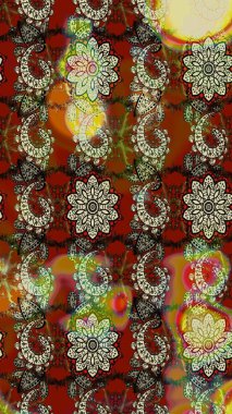 Kahverengi ve nötr renklerde çiçekler. Düz Çiçek Elementleri Tasarımı. Renkli Yaz Temalı eskiz kalıbı. Sevimli çiçek raster deseni.