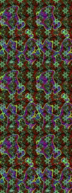 Vadinin yeşil renkli çiçekleri. Raster çiçek desenleri çiziyor..