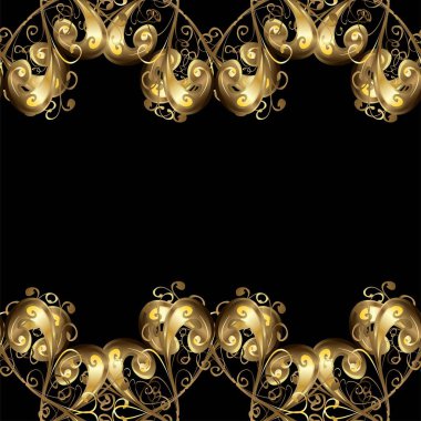 Kusursuz altın desen. Raster oryantal süs. Altın desenli hoş renkler ve altın elementler.