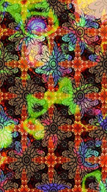 Raster illüstrasyonu. Çiçekli yumuşak bir eskiz şekli. Yumuşak, bahar çiçekleri siyah ve kahverengi renklerde. Raster çiçekleri klasik tarzda resmedilir..