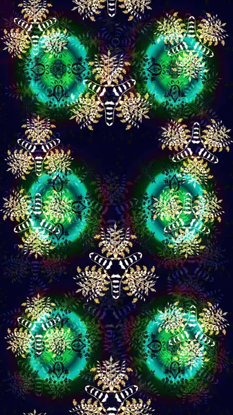 Suluboya elle çizilmiş çiçek desenli eskiz deseni. Parlak renkli fantezi çiçekleri, yapraklar, siyah renkli tomurcuklar.