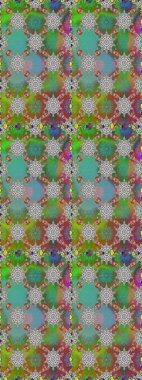 Parlak çiçekli kolaj çiçekleri yeşil ve gri. Çiçek tasarımı için inanılmaz bir kolaj cenneti tarzı. Çiçekli zambaklar dikişsiz arkaplan.