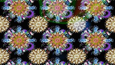 Raster deseni. Karalama çiçekleri kusursuz desen. Sanat esinlenerek ve kahverengice çiçeklere ilham verir ve geride iz bırakır. Siyah ve kahverengi el çizimi desen.