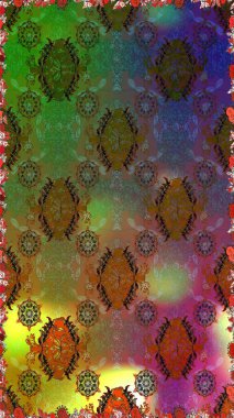 Kahverengi renkli çiçekler. Hediye ambalaj kağıdı, tebrik kartları, posterler ve pankart tasarımı. Raster düz çiçekleri pürüzsüz desen.