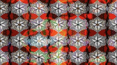 Raster çiçek desenli çiçek deseni, yapraklar, dekoratif elementler, sıçrama, lekeler, el çizimi kontur çizgileri ve Doodle çizim stili, grafik raster çizim çizimi.