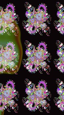 Klasik taslak çizimi. Çiçekli siyah eskiz deseni. Raster çiçek izi..