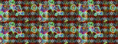 Eski usul küçük çiçekli şirin bir eskiz deseni. Moda arka planında parlak buketler. Kumaş, duvar kağıdı ve kağıt üzerine baskı yapmak için gelişen arka plan. Raster illüstrasyonu.