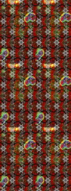 Raster Henna tarzı. Sınır Kızılderili çiçekli paisley patten. Tebrik kartı geçmişi, boyama kitabı, arkaplan ve tekstil için kullanılabilir. Taslak süsleme izi. Etnik Mandala havlusu.