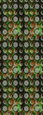 Raster düz çiçek çizim deseni. Hediye ambalaj kağıdı, tebrik kartları, posterler ve pankart tasarımı. Kahverengi ve siyah renkte çiçekler.