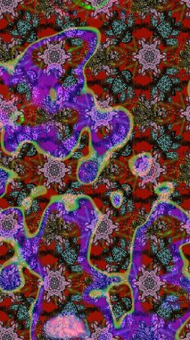 Yumuşak, bahar çiçekli arka plan. Kahverengi ve kırmızı renkte çiçekler. Raster çiçek desenli ve çiçekli..