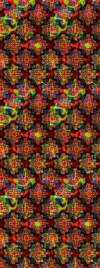 Renkli Yaz Temalı eskiz kalıbı. Düz Çiçek Elementleri Tasarımı. Raster Illustrasyon 'daki Çiçek Deseni' nin son moda çizimi. Siyah ve kahverengi renkte çiçekler.