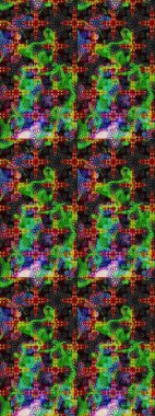 Güzel kumaş deseni. Çiçekler, dallar, bitkiler ve çiçekler. El çizimi. Raster illüstrasyonu.