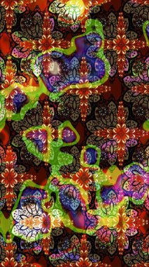 Bir sürü kahverengi ve siyah soyut çiçekli tropik eskiz deseni. Küçük çiçekteki sevimli çiçek deseni. Varisolokahverengi ve siyah raster çizimi.