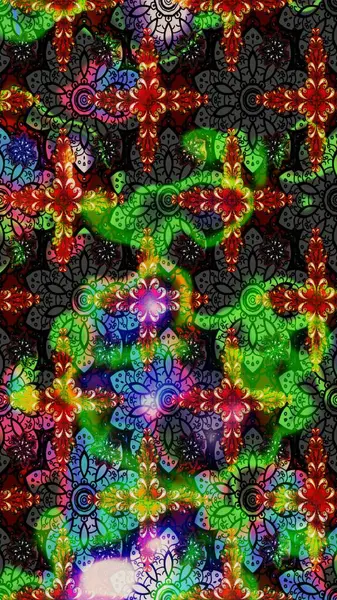 Şirin çiçekler. Raster Moda kumaş deseni. Çizgi çizimi deseni.