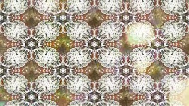 Renkli unsurlarla hareketli arka plan görüntüleri. Çiçekler. Eski model. Bayrak tarzı. Video kaydı. Şablon. Döngü. Kusursuz.. 