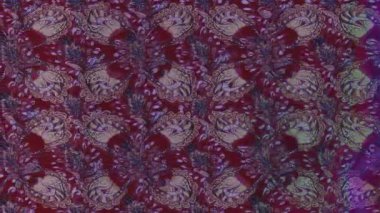 Renkli unsurlarla hareketli arka plan görüntüleri. Çiçekler. Eski model. Bayrak tarzı. Video kaydı. Şablon. Döngü. Kusursuz.. 