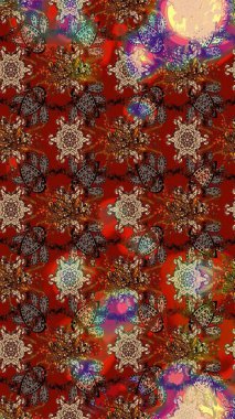 Hoş bir çiçek geçmişi var. Güzel kumaş deseni. Küçük bir çiçekte eskiz deseni. Raster illüstrasyonu.