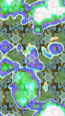 Motley illüstrasyonu. Robot resim. Küçük çiçekte güzel bir desen. Küçük renkli çiçekler. Moda baskıları için zarif bir şablon. Çiçekli yaz çiçekleri.