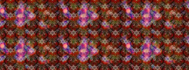 Raster illüstrasyonundaki çiçek desenli çizim. Kahverengi ve kırmızı renkte çiçekler. Renkli Bahar Teması eskiz kalıbı. Düz Çiçek Elementleri Tasarımı.