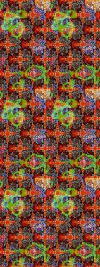 Kumaş, duvar kağıdı ve kağıt üzerine baskı yapmak için gelişen arka plan. Moda arka planında parlak buketler. Eski usul küçük çiçekli şirin bir eskiz deseni. Raster illüstrasyonu.