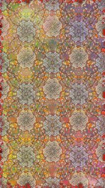 Raster suluboya çiçek deseni, narin çiçekler, bej ve kahverengi çiçekler, tebrik kartı şablonu. Güzel kumaş deseni.