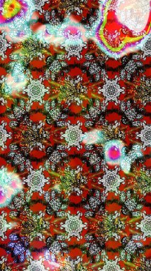 Gri ve kahverengi renkli çiçekler. Raster illüstrasyonu. Çizim çiçek deseni duvar kağıdı için kullanılabilir.