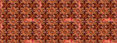 Düz elle çizilmiş klasik koleksiyon. Kahverengi ve kırmızı renklerde altın desenli altın elementler. Arkaplan, kumaş, altın duvar kağıdı. Raster altın pürüzsüz desen.