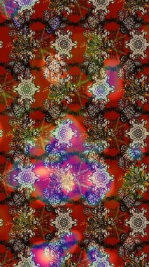 Küçük çiçekli şirin bir desen. Çiçek ve yapraklı çiçek deseni. Raster illüstrasyonu.