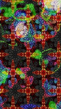 Küçük çiçekteki sevimli çiçek deseni. Siyah ve gri renkli çiçekler. Raster illüstrasyonu.