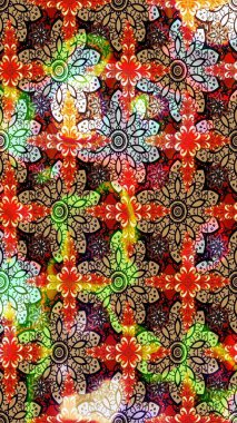 Kırmızı ve bej renkli çiçekler. Raster illüstrasyonundaki çiçek desenli çizim. Düz Çiçek Elementleri Tasarımı. Renkli Bahar Teması çizim şablonu.