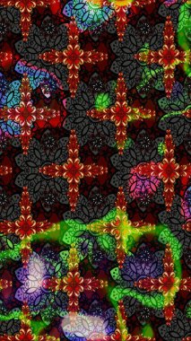 Siyah ve gri renkli çiçekler. Hediye ambalaj kağıdı, tebrik kartları, posterler ve pankart tasarımı. Raster düz çiçek çizim deseni.