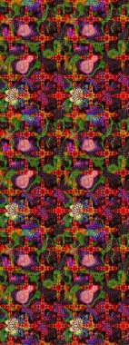 Çiçekler suluboya eskiz deseni. Raster Stili kumaş deseni.