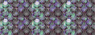 Çiçekli karalama şeklinde Raster çiçek deseni. Nazik, narin çiçek arkaplanı. Gri ve nötr renkte çiçekler.