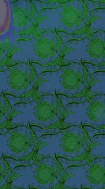 Çiçekli yumuşak bir eskiz şekli. Raster çiçekleri klasik tarzda çizilmiş. Raster illüstrasyonu. Yumuşak, bahar çiçekleri mavi renklerde.