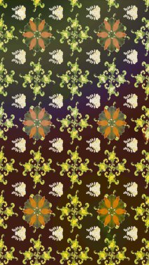 Çiçekli bahar çiçekleri. Küçük renkli çiçekler. Moda baskıları için zarif bir şablon. Küçük çiçekte güzel bir desen. Motley illüstrasyonu.