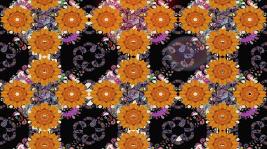 Üst manzara, yumuşak stil. Çiçek kompozisyonu, el boyası, hassas şablon. Turuncu renkte manzaralı çiçek deseni. Sevgililer günü ve tebrik kartı konsepti için şık bir davet.