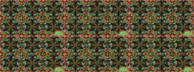 Raster illüstrasyonu. Süslü dekorasyon. Damask altın soyut çiçek kahverengi ve gri renklerde kusursuz desen.