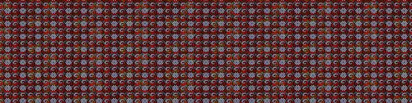 Sevimli çiçek raster deseni. Modaya uygun kumaş deseni. Renkli Yaz Temalı eskiz kalıbı. Düz Çiçek Elementleri Tasarımı.