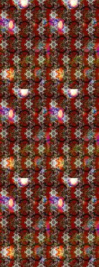 Kahverengi ve kırmızı renkte çiçekler. Hediye ambalaj kağıdı, tebrik kartları, posterler ve pankart tasarımı. Raster düz çiçek çizim deseni.