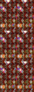 Düz Çiçek Elementleri Tasarımı. Kahverengi ve kırmızı renkte çiçekler. Renkli Bahar Teması eskiz kalıbı. Raster illüstrasyonu. Çiçekli çiçek deseni, suluboya..