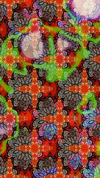 Çiçekler suluboya eskiz deseni. Raster Stili kumaş deseni.