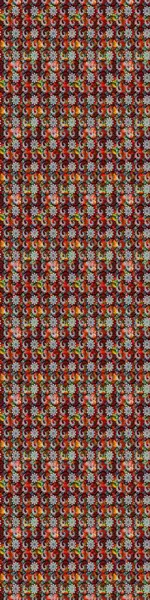 Çiçekli karalama şeklinde Raster çiçek deseni. Yumuşak, yaz çiçekli arka plan. Kahverengi ve kırmızı renkte çiçekler.