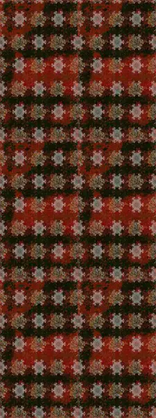 Çiçek süsü ile kusursuz desen. Raster illüstrasyonu. Kahverengi ve gri renkte çiçekler.