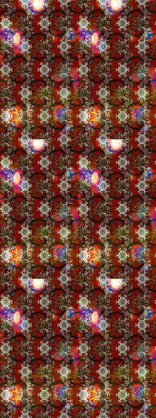 Düz Çiçek Elementleri Tasarımı. Kahverengi ve kırmızı renkte çiçekler. Renkli Bahar Teması eskiz kalıbı. Raster illüstrasyonu. Çiçekli çiçek deseni, suluboya..