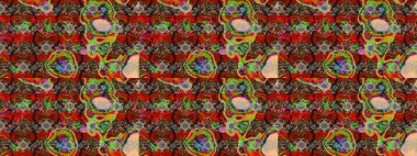 Şirin çiçek elementleri. Raster illüstrasyonu. Taslak desenli, modaya uygun kumaş deseni. Renkli Bahar Teması eskiz kalıbı. Düz Çiçek Elementleri Tasarımı.