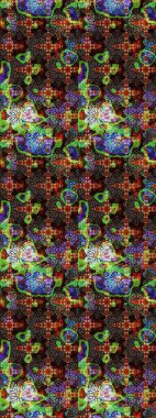 Çiçekli karalama şeklinde Raster çiçek deseni. Yumuşak, bahar çiçekli arka plan. Kahverengi ve siyah renkte çiçekler.